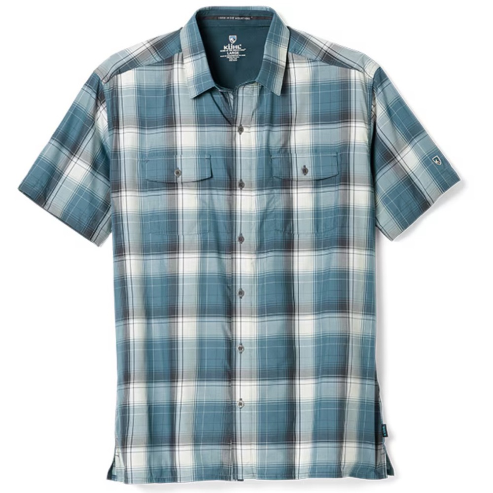 Kuhl Blue and White Casual Button Down Shirt